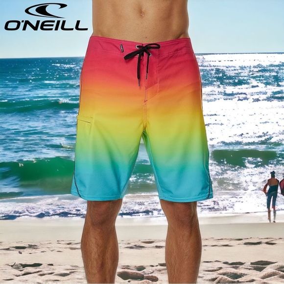 ☀️☀️☀️ O’NEILL HYPERFREAK S-Seam Fade Hydro Board Shorts - Picture 1 of 11